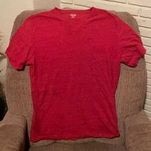 Mens red washed tee